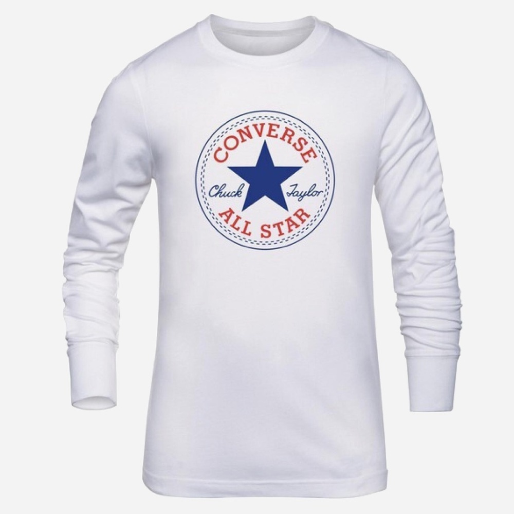 Converse Men's Long-sleeved Tee Shirt Top - Picture 2 of 9